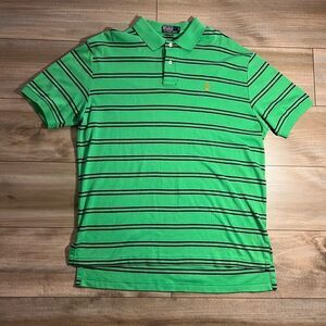 Polo Ralph‎ Lauren Green Casual Polo Shirt Men Large Bin I-31